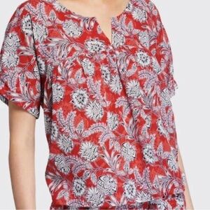 Xirena piper Tulum Floral Print top blouse Large
